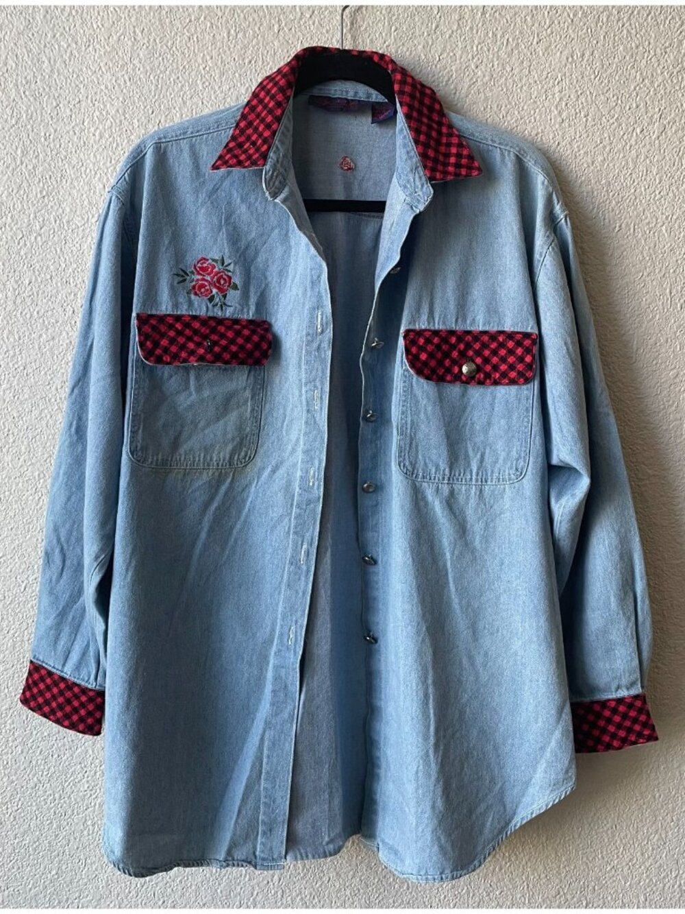 Giorgio Sant'Angelo Women's Vintage Denim Blue Button Up Size M Pre-owned Top